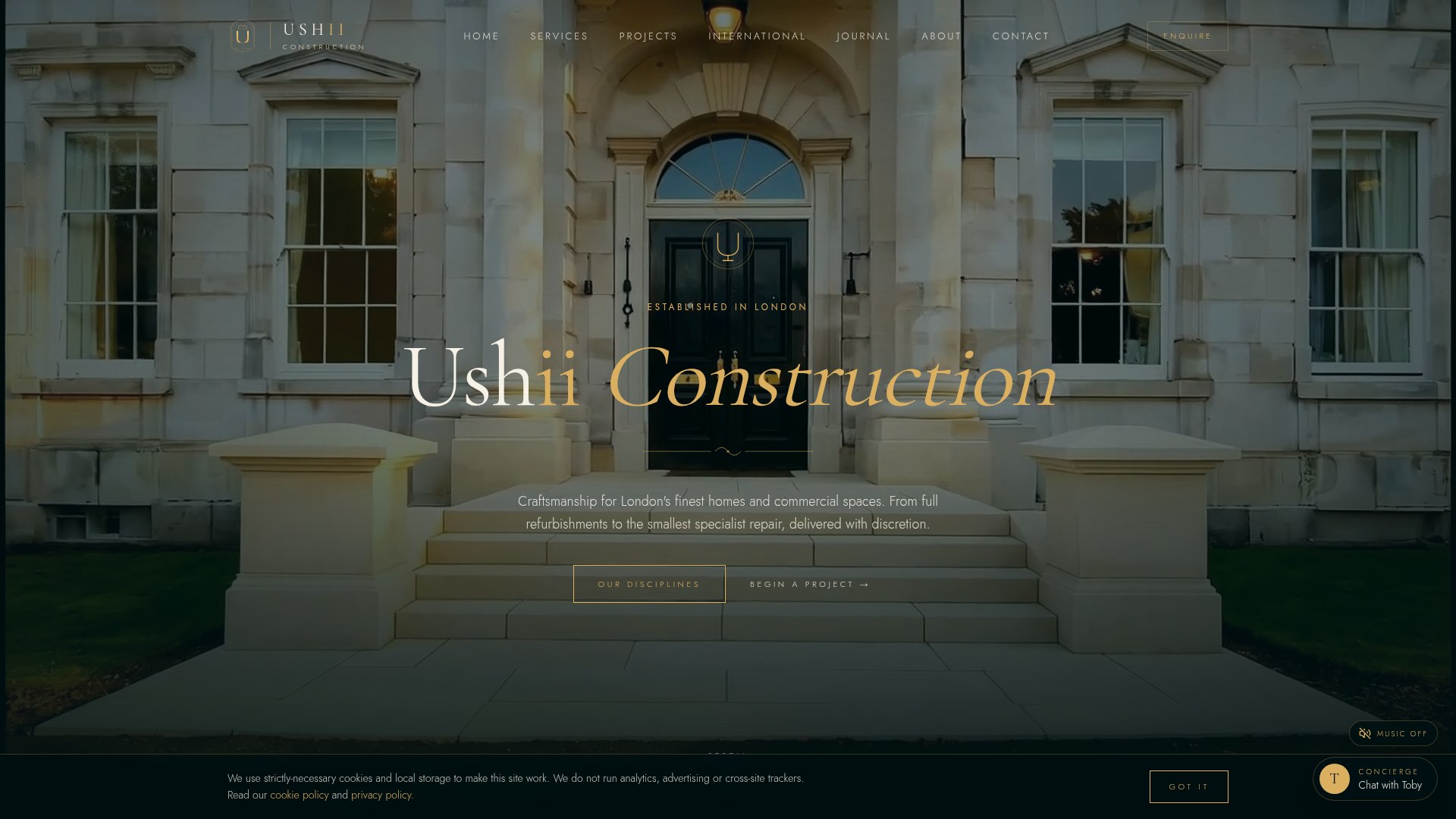 Ushii Builders website preview