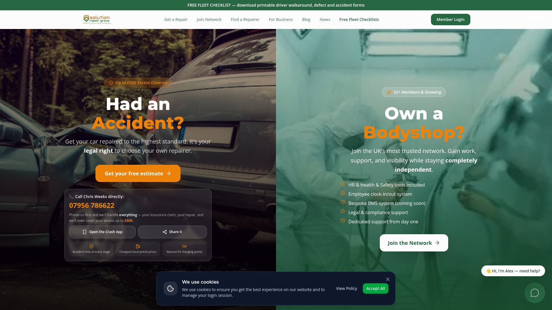 Solution Repairs website preview